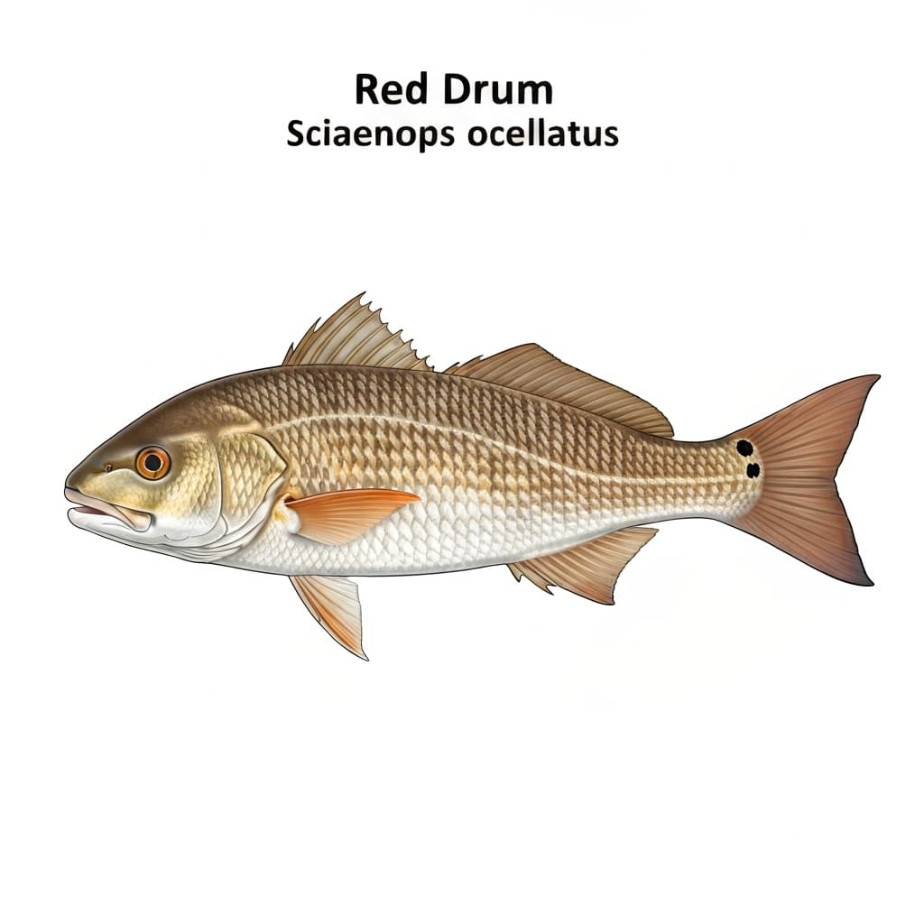 Red Drum identification plate