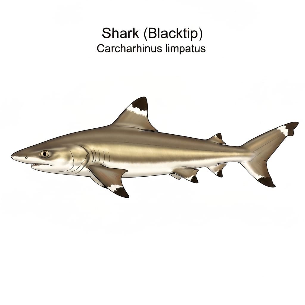 Shark (Blacktip) identification plate