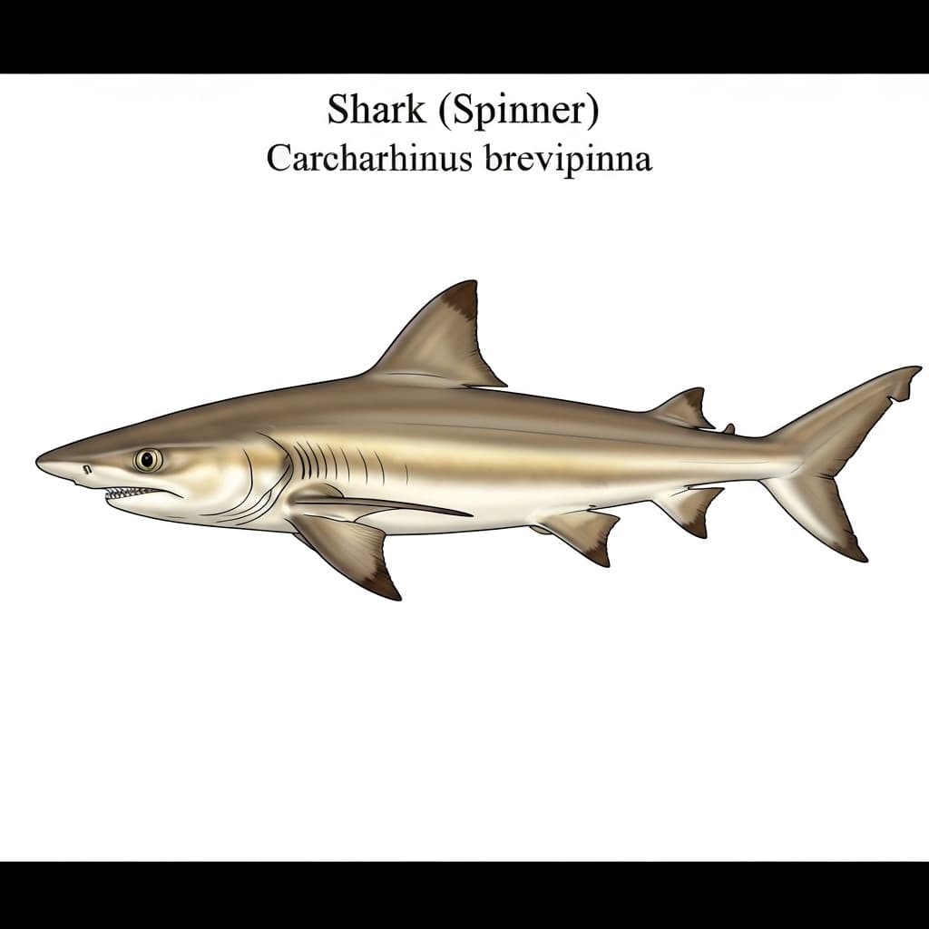 Shark (Spinner) identification plate