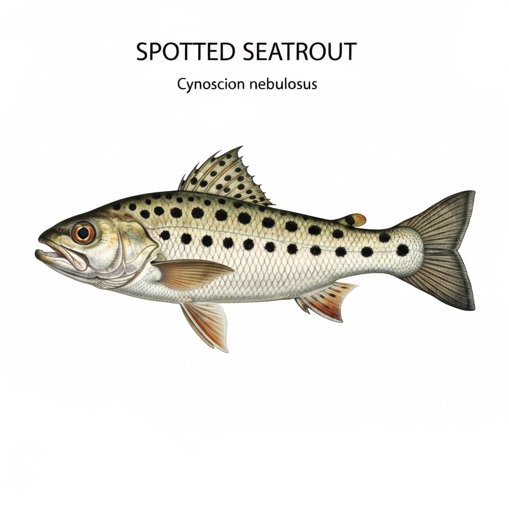 SPOTTED SEATROUT identification plate