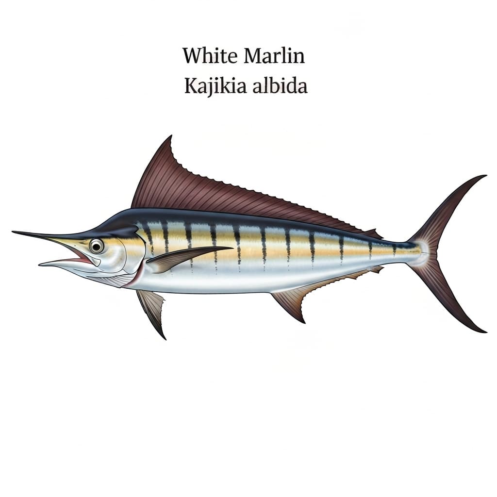 White Marlin identification plate